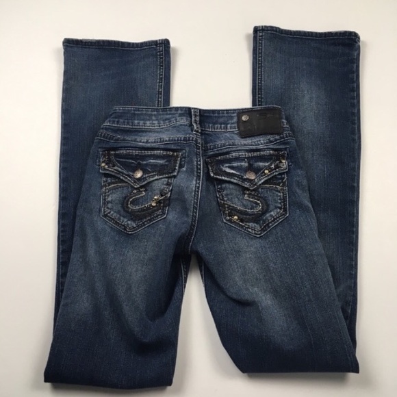 Silver Tuesday Boot Cut Distressed Jeans Sz 25 - Picture 5 of 7